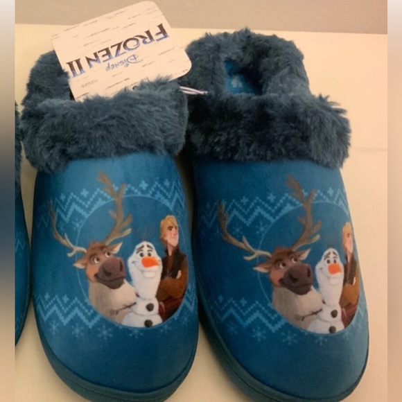 Frozen II Youth Clog Slippers blue size M (7/8) new. - Picture 1 of 3